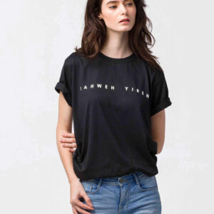 Women Typography Round Neck Pure Cotton Black T-Shirt